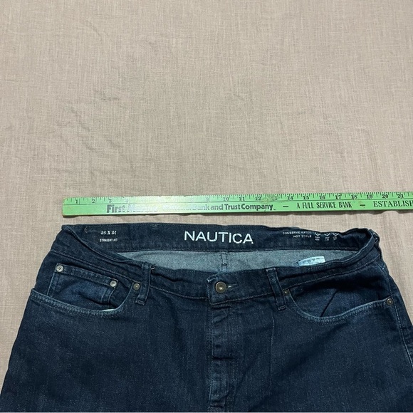 Nautica Men's Dark Blue Relaxed Jeans Size 38 x 34 Straight Leg Minimalist - Picture 8 of 8
